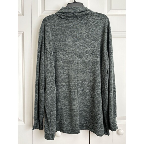 Notations Women's Size 2X Heather Knit Top Pullover Tunic Sweater Long Sleeve - Picture 3 of 8